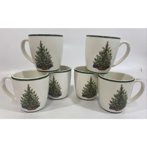 Christopher Radko Christmas Traditions Holiday Celebrations Coffee Mug Set (6) - Picture 1 of 7